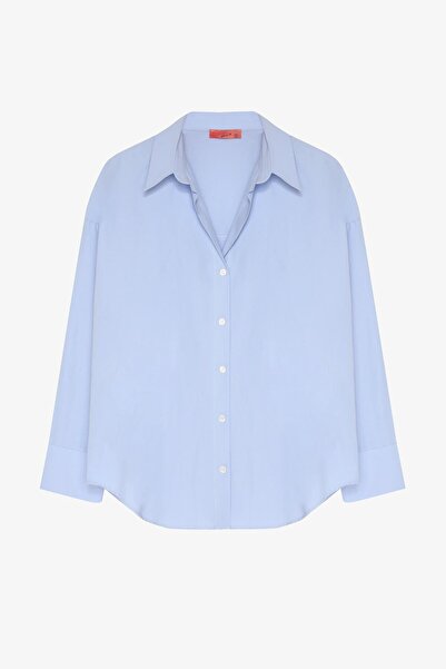 Quzu Uzun Kollu Gömlek Mavi
