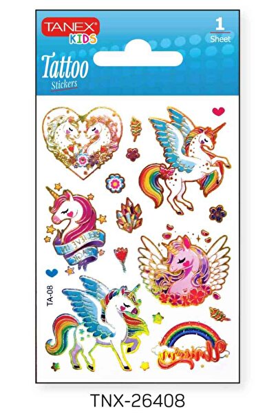 Tanex 7.5X10.5Mm Unicorn Mini Tattoo Sticker Tnx-26408