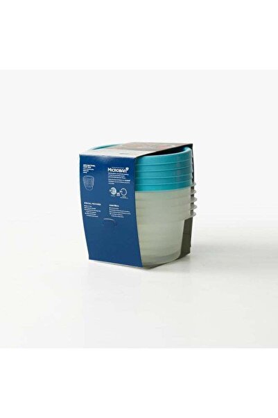 Generic MICRONEWARE MICROWAVE ROUND CHEF BOX PACK 5 PCS SET 300ML