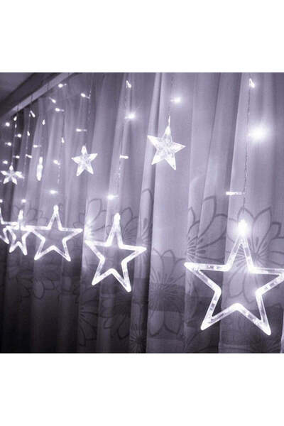 buz Christmas curtain lights - star rain, 3m, interconnectable, cold white LED