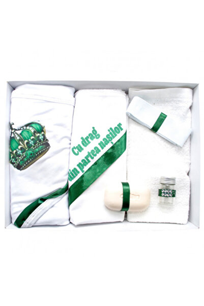 OEM Set botez (6 piese) personalizat cu text cu imprimeu - „Cu dragoste de la...