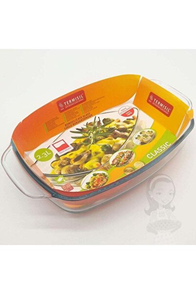 Generic Termisil Glass Ovenware Rectangular 2.3L Borosilicate Heat-Resistant Glass Suitable For Gas Coo