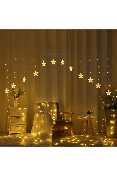buz Perdea luminoasă LED de Crăciun „Ploaie de stele” 4m, interconectabilă, a...