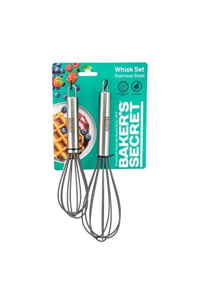 Generic Baker's Secret Baker's Secret 2pcs Silicone Whisk Set â€“ High-Quality Kitchen Tools for Whisking,