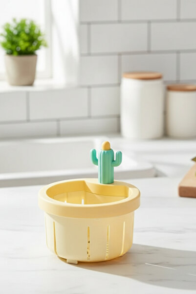 Kreta Store Mini Kaktüs Lavabo Süzgeci-Hijyenik Sebze Yıkama Sepeti-Tıkanıklı...