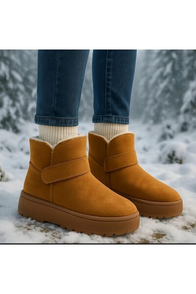 Pandalina Ορθοπεδικές παιδικές μπότες με επένδυση από γούνα, αντιολισθητικές μπότες με εξαιρετικά ελαφριά σόλα με υλικό Velcro που αγκαλιάζει τον αστράγαλο