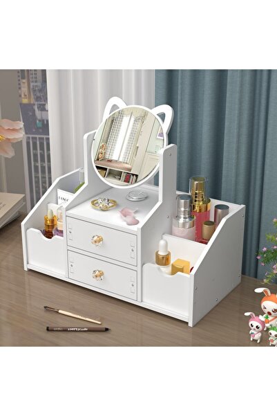 Bogadini Cat Ear Makeup Organizer, Cosmetic Storage Box