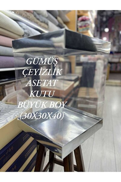 Üstünel Tekstil Dowery Box, Acetate Box, Large Size, Double Lid Acetate Box (1 Piece)