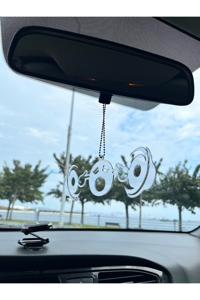 TREND زخرفة مرآة السيارة الداخلية من البليكسي اللامع – زخرفة مرآة الرؤية الخل...