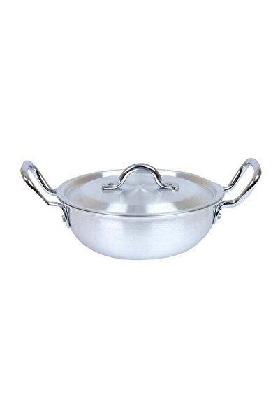 Generic TAJ Aluminium Kadai With Lid Silver