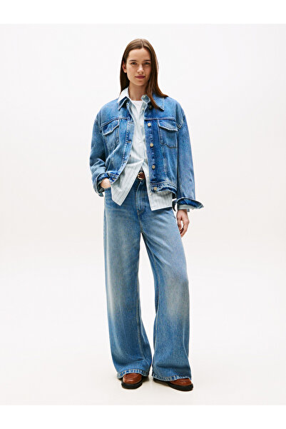 Tommy Hilfiger DNM LANA CASUAL JACKET Dámská modrá bunda - WW0WW46485