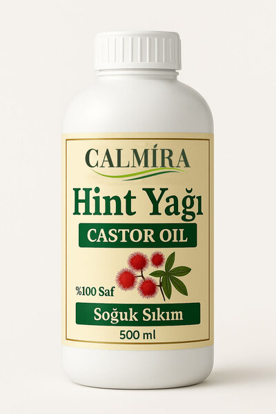 CALMİRA Hint Yağı Soğuk Sıkım 500ml %100 Saf - Castor Oil (Ricinus Communis)