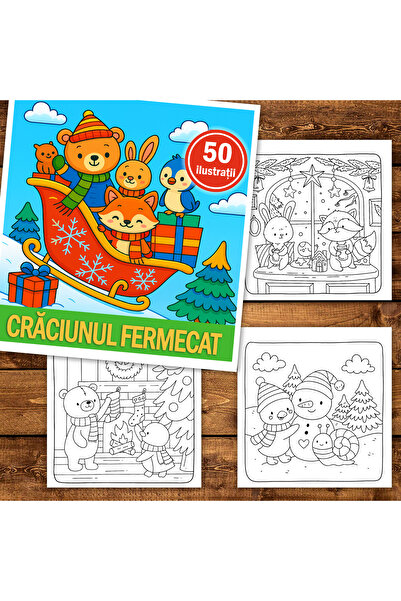 Legendary Gifts Mini coloring book, 50 illustrations Enchanted Christmas, 106 pages