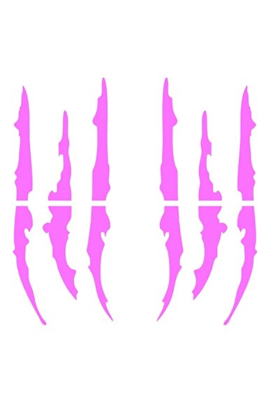 Oracal Set of 2 decorative claw scratch stickers, durable, left and right, 35x14.2cm, pink