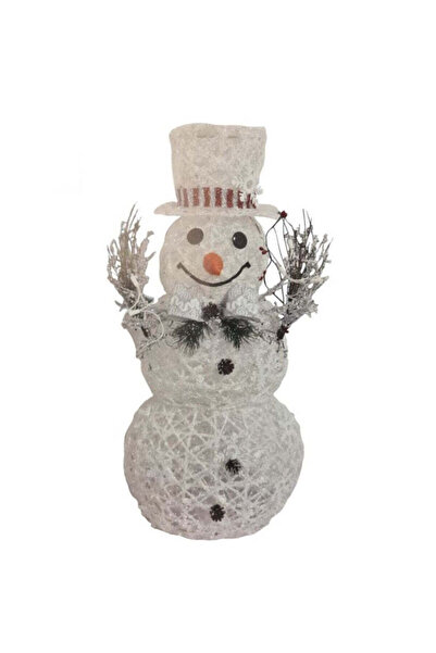 buz Om de zăpadă acrilic iluminat (interior/exterior) – decorațiune de Crăciun cu LED cald