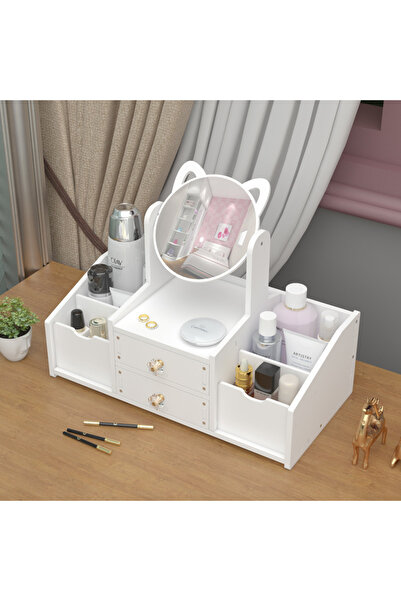 Bogadini Cat Ear Makeup Organizer, Cosmetic Storage Box