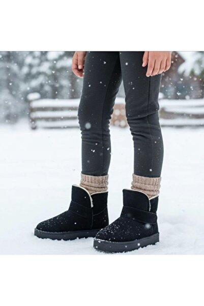 Pandalina Ortopedik Çocuk Bot İçi Kürklü Bileği Saran Cırtlı Malzemeli Kaydırmaz Ultra Hafif taban Bot