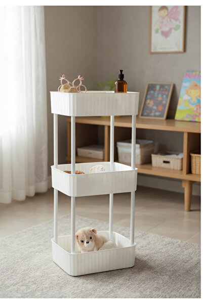 VİP LİFE HOME 3-Layer Bathroom and Kitchen Organizer (Without Wheels)