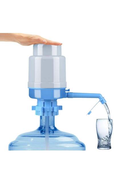 Generic SYOSI Hand Press Bottle Drinking Water Pump, Easy to Use Blue Gray Thickened Manual Hand Pressure D