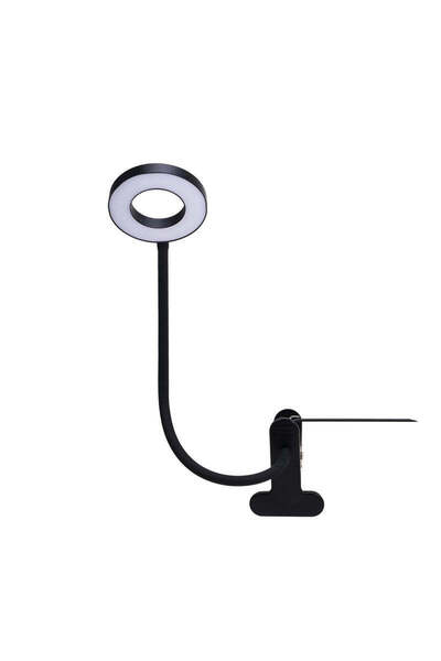 buz LED Desk Clamp Lamp, 3 Light Intensities 4000K, Adjustable, Flexible, 360°, Black