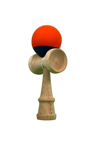 LEIBOO Kendama Profesională, Lemn, Minge de Cauciuc Adezivă, 18 cm, Bicolor P...