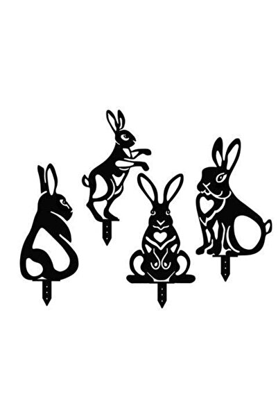 buz Decorațiuni metalice personalizate pentru grădină - iepurași