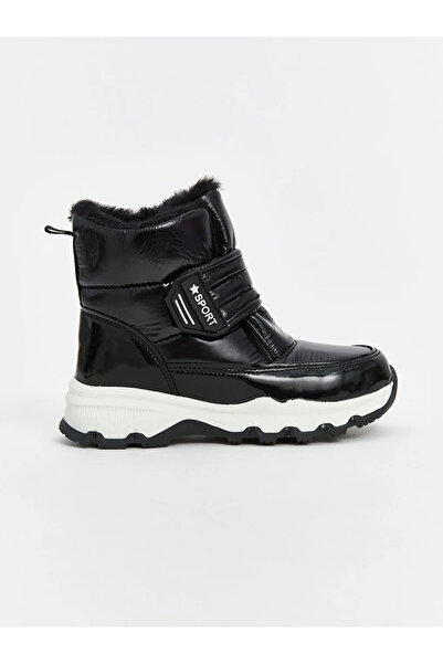 LC Waikiki Μπότες χιονιού για κορίτσια με μαύρο Velcro LCW STEPS