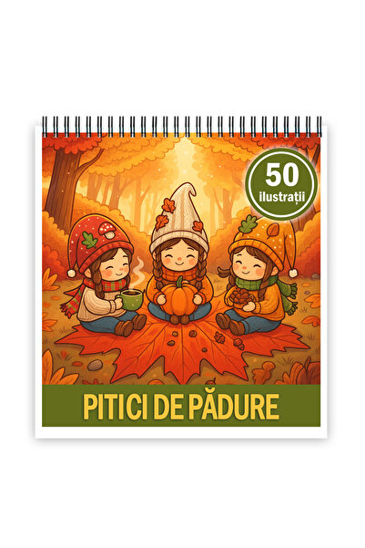 Legendary Gifts Mini carte de colorat, 50 de ilustrații cu Piticii Pădurii, 1...