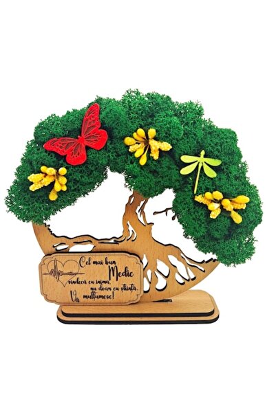 OEM Tablou decorativ - Arborele vieții cu licheni stabilizați și accente deco...