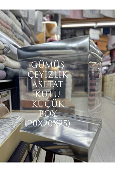 Üstünel Tekstil Dowery Box, Acetate Box, Small Size, Double Lid Acetate Box (1 Piece)