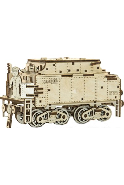 OEM Wooden City 3D Mechanical Puzzle - Express Train with Wagon and Tracks