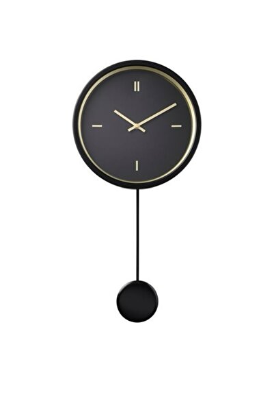 IKEA Stursk duvar saati, siyah-altın rengi, 26cm