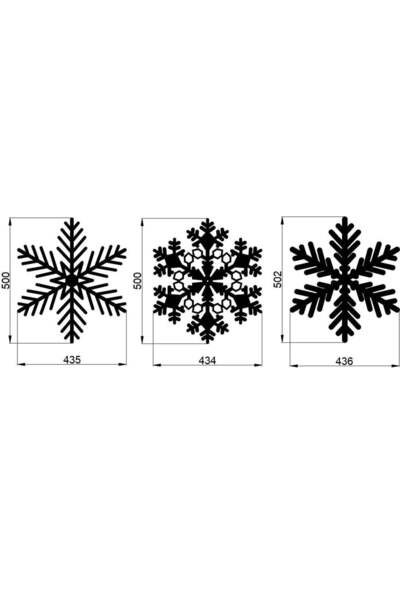 buz Metal Christmas wall decoration, snowflake model