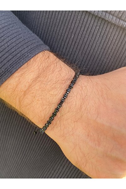 kurukafagift Men's Bracelet Natural Stone Steel Adjustable Model