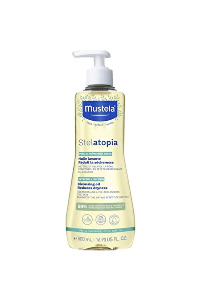Mustela Stelatopia Cleansing Oil for Atopic-Prone Skin, 500 ml