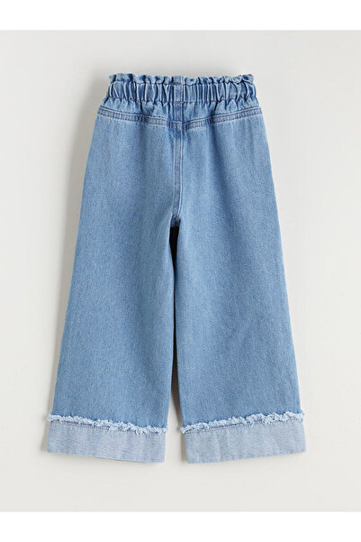LC Waikiki Wideleg Girl's Jeans Trousers with Elastic Waist