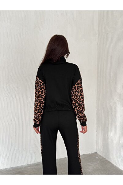 beşirebutik Lopar Pattern Modal Top and Bottom Set