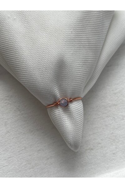 Pel Design خاتم نحاسي قابل للتعديل بحجر التنزانيت بتصميم بسيط