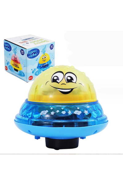 buz Jucărie de baie pentru copii cu stropitoare, lumini și sunete, albastră