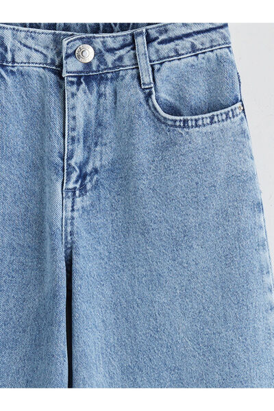 LC Waikiki Blue Wideleg Girl's Jean Trousers