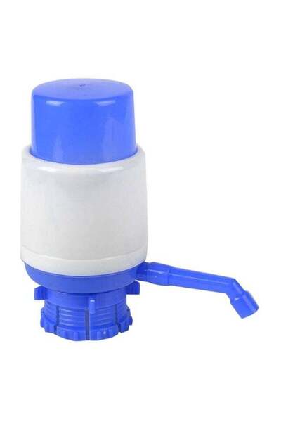 Generic مضخة يدوية لمياه الشرب المعبأة، أبيض/أزرق داكن، 19.5×9.7 سم
