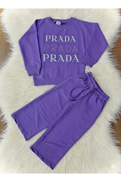 Kuzeyi Butik Girl's Waiter Boy Trend Stone Detailed Two-Piece Combination