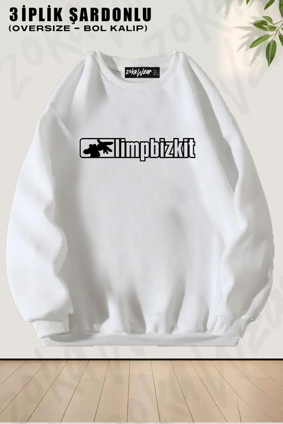 ZOKAWEAR Φούτερ Unisex Loose Fit Limp Bizkit με τύπωμα Design oversized με λα...