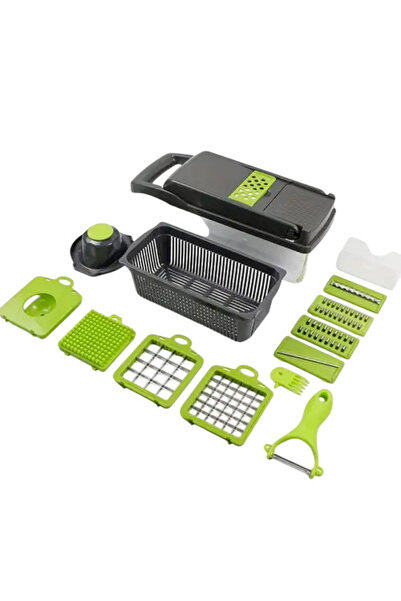 buz Răzătoare multifuncțională pentru legume și fructe, 9 bucăți, lame din oț...