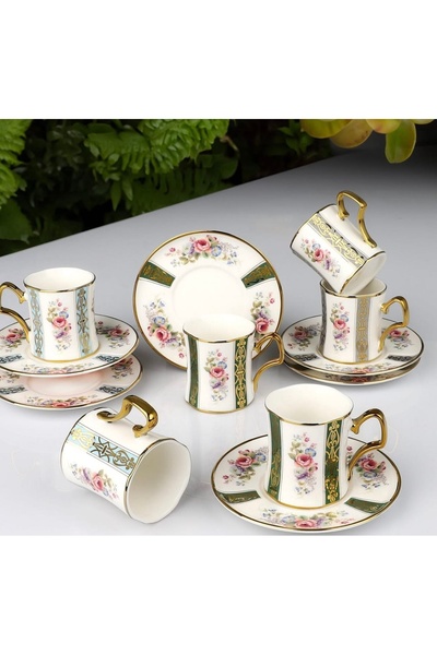 Kosova Çırağan Home Cyrus 6 Renk 6 Kişilik Kahve Fincan Takımı