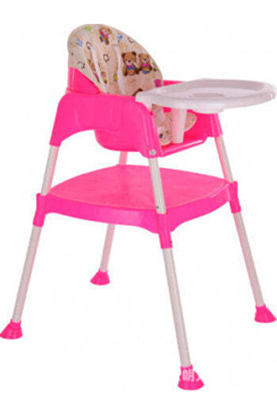 buz Baby high chair, multifunctional, convertible into desk, removable cover, tray, pink