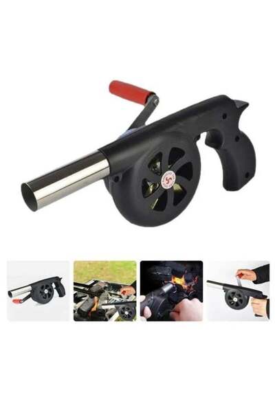 Generic Yuwell Fire Blower Fan Air Hand BBQ Barbecue Crank Outdoor Bellows Manual Bellow Tool Fireplace Coo