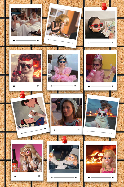 Pankart Evi 12 Fun Motivational (Writable) Pola Cards Set - Drama Queen - Just Girl
