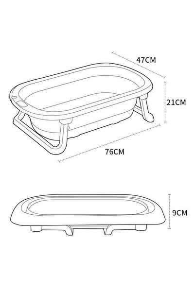 buz Foldable Baby Bath Tub with Stand, Cushion and Thermometer – Ages 0-3 – Blue/Pink