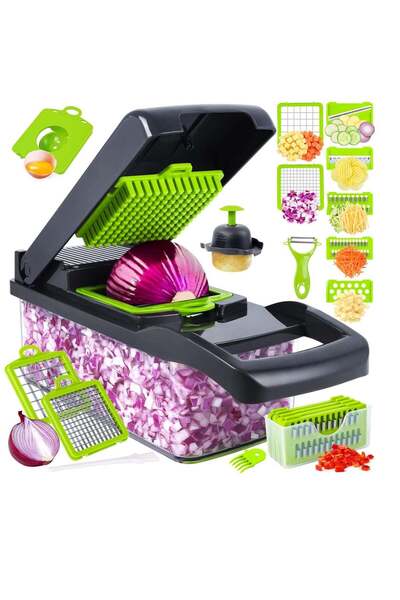 Generic RYN Vegetable Chopper Pro Onion Chopper 14 in 1Multifunctional Food C...